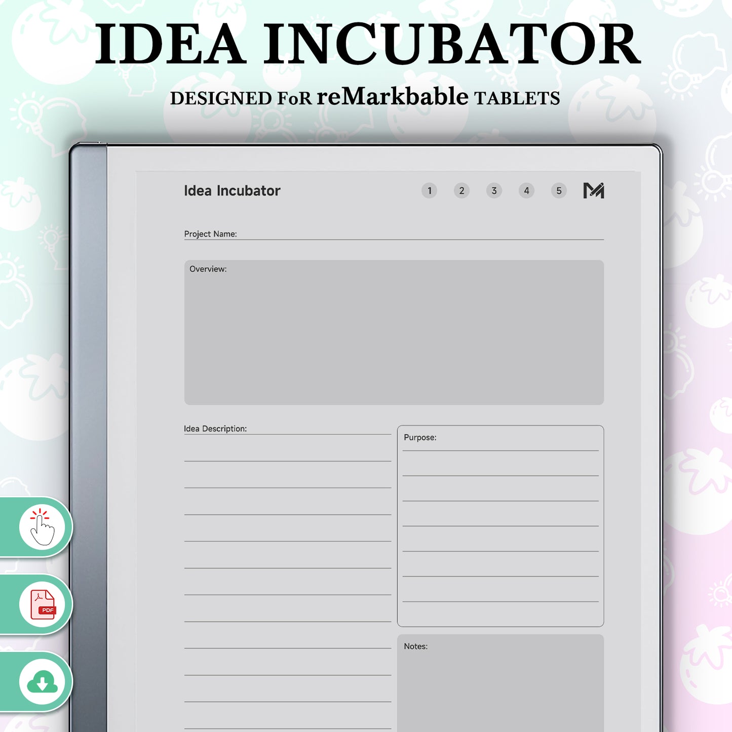 ReMarkable 2 Templates, Idea Incubator