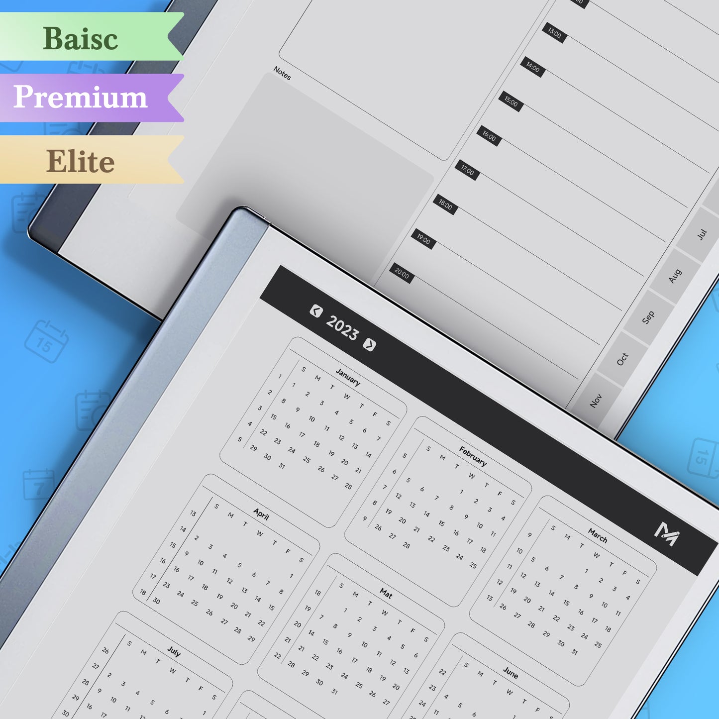 ReMarkable 2 Templates, Ultimate Bundle - Time Management Planner 2024