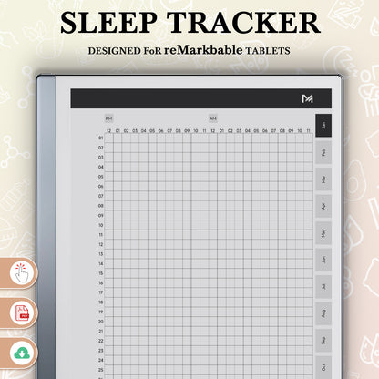 ReMarkable 2 Templates, Sleep Tracker