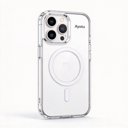 Ayotu Clear Case for iPhone 15 Plus, G‑FORM 13FT Drop Protection MagSafe Compatible Magnetic Phone Cover, 100% Recycled Recyclable Plastic, Plastic‑Neutral Certified Slim Transparent Protective Case