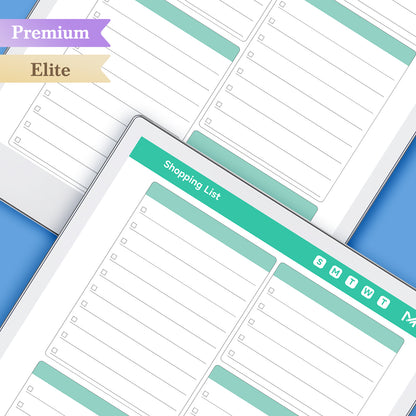 ReMarkable Paper Pro Templates, Shopping List