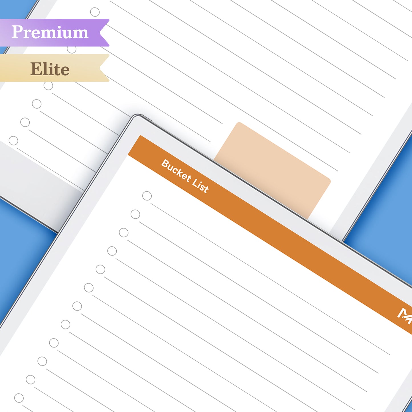 ReMarkable Paper Pro Templates, Bucket List