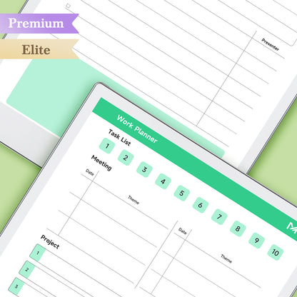 ReMarkable Paper Pro Templates, Work Planner