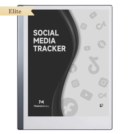 ReMarkable 2 Templates, Social Media Tracker