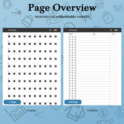 ReMarkable 2 Templates, To Do List