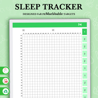 ReMarkable Paper Pro Templates, Sleep Tracker