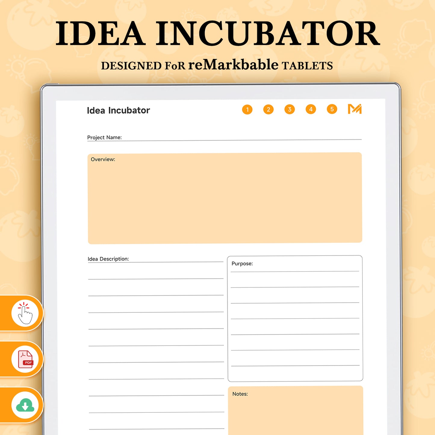 ReMarkable Paper Pro Templates, Idea Incubator