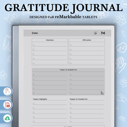 ReMarkable 2 Templates, Gratitude Journal