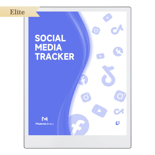 ReMarkable Paper Pro Templates, Social Media Tracker