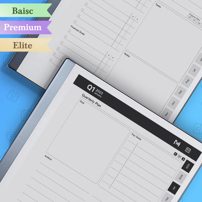 ReMarkable 2 Templates, Monthly Planner 2024