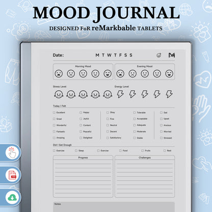 ReMarkable 2 Templates, Mood Journal