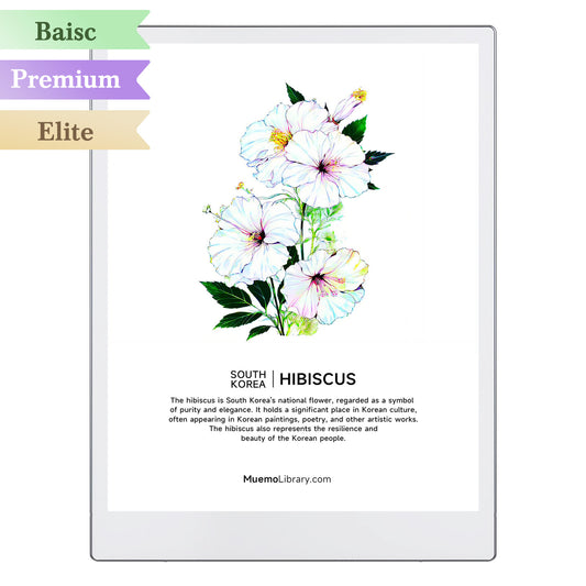 ReMarkable Paper Pro Sleep Screens, Hibiscus, 1 PNG