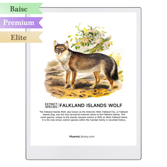 ReMarkable Paper Pro Sleep Screens, FALKLAND ISLANDS WOLF, 1 PNG