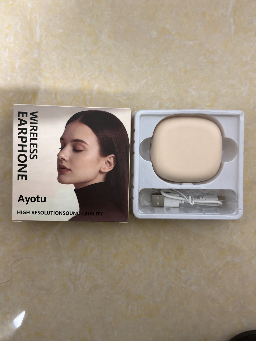 Ayotu True Wireless Earbuds, Bluetooth V6.0 Wireless Earphones with LIVE‑Level Spatial Stereo Sound, Type‑C Charging, 10M Stable Connection, Compatible with iOS Android Windows