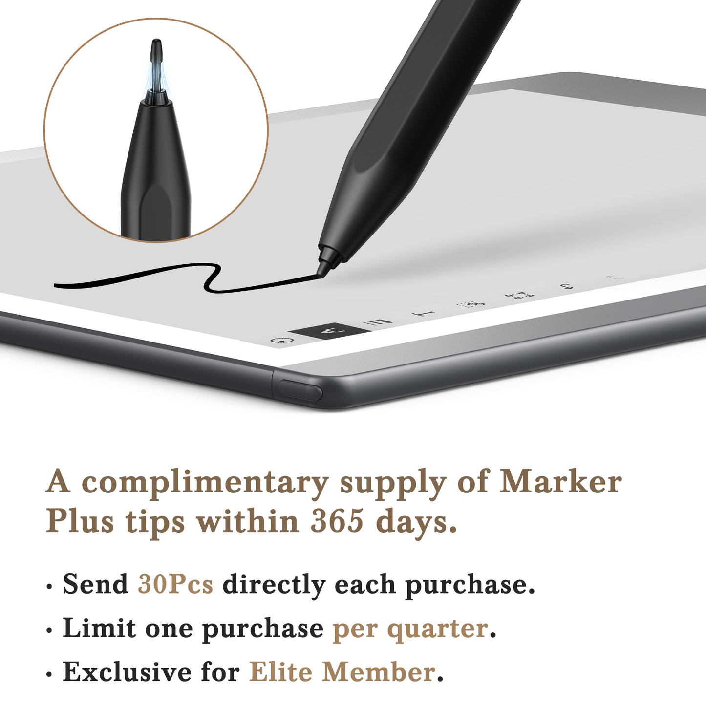 Marker Stylus Pen Tips for reMarkable 2 Tablets