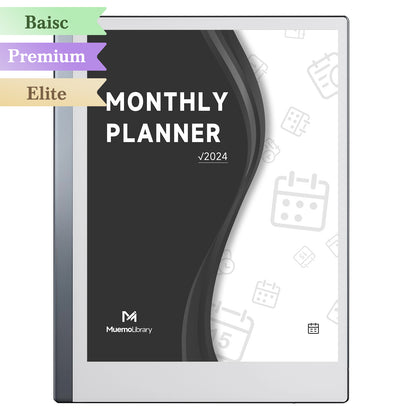 ReMarkable 2 Templates, Monthly Planner 2024