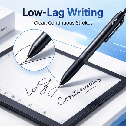 Ayotu Electromagnetic Stylus Pen for Kindle Scribe, Wacom‑Powered Passive E‑Ink Stylus, No Bluetooth & No Charging Needed, with Pen Clip, Anti‑Loss Lanyard & Replacement Nibs for Wacom‑Enabled E‑Reader Tablets