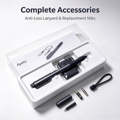 Ayotu Electromagnetic Stylus Pen for Kindle Scribe, Wacom‑Powered Passive E‑Ink Stylus, No Bluetooth & No Charging Needed, with Pen Clip, Anti‑Loss Lanyard & Replacement Nibs for Wacom‑Enabled E‑Reader Tablets