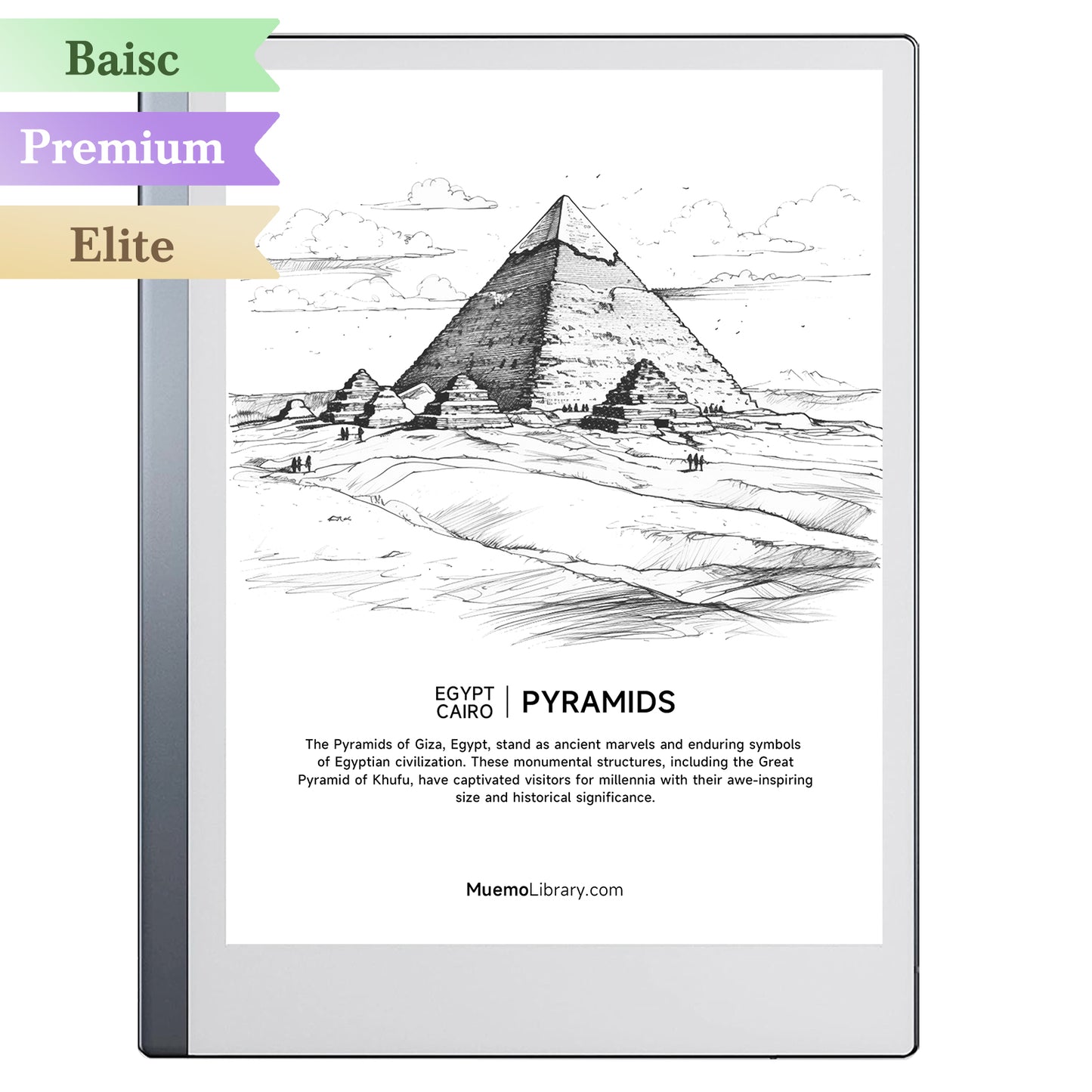 ReMarkable 2 Sleep Screens, Pyramids, 1 PNG