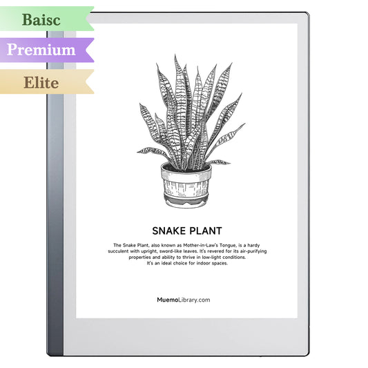 ReMarkable 2 Sleep Screens, Snake Plant, 1 PNG