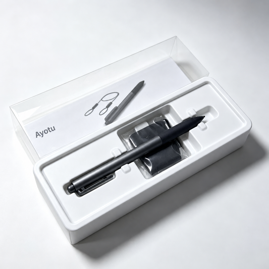 Ayotu Electromagnetic Stylus Pen for Kindle Scribe, Wacom‑Powered Passive E‑Ink Stylus, No Bluetooth & No Charging Needed, with Pen Clip, Anti‑Loss Lanyard & Replacement Nibs for Wacom‑Enabled E‑Reader Tablets