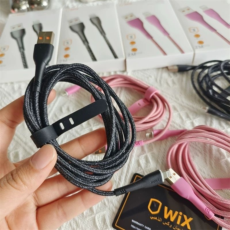 Ayotu 6.6FT (2M) Braided Nylon Charging Cord, USB-A Charger Cable Compatible with iPhone/iPad/iPod, High-Speed Charging & Data Sync, Durable, Tangle-Resistant Cable with Cable Strap